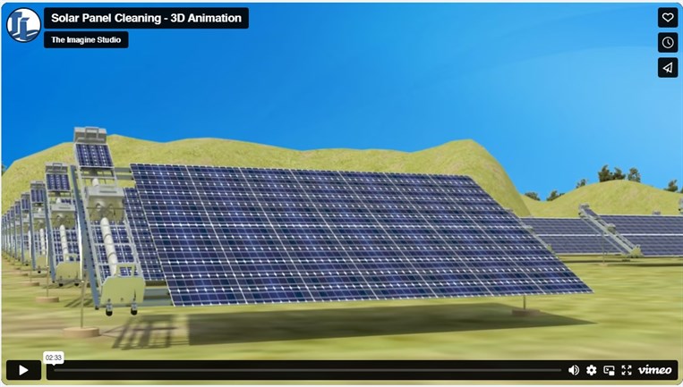 Solar Panel Cleaning - 3D Walkthrough